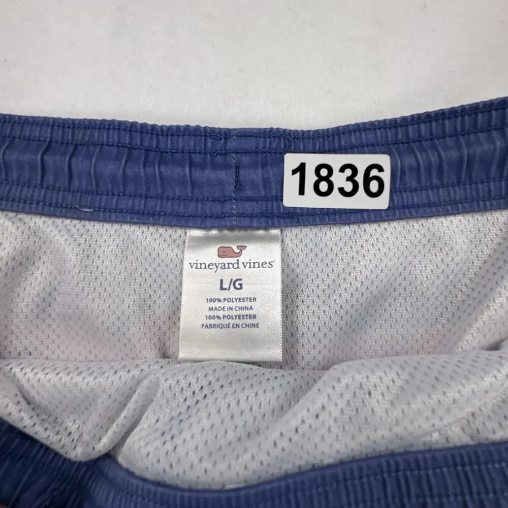 Vineyard Vines Swim Shorts Mens Large Multicolor Whale Stripe Lined Trunks Beach